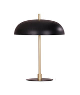 CLA Paraguas Interior Black Dome Shade with Brass Rod Table Lamp