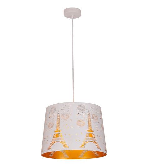 CLA PENSHADE Interior Slanted with Laser Cut with Eiffel Tower Pattern Pendant Lights