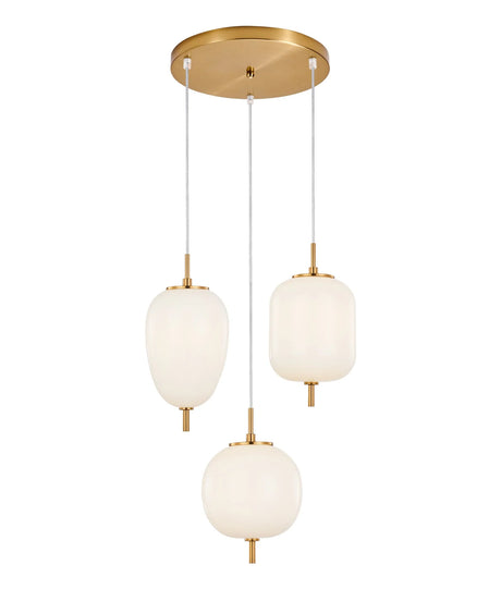 CLA PINO Interior Opal Matte / Smokey Black Mirror Finish Multiple Pendant Lights