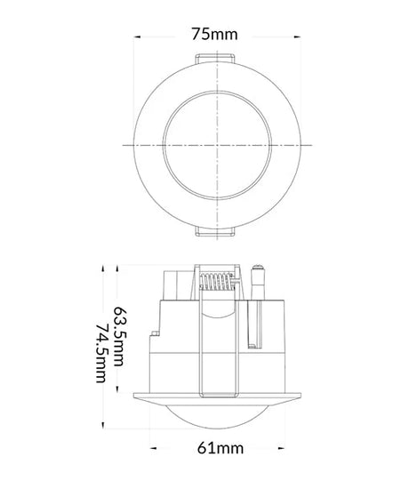 CLA SENS003 Infrared Recessed Motion Sensors IP20