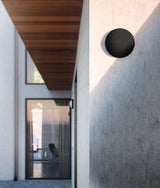 CLA Shadowtri Exterior LED Tri-CCT Round Backlit Wall Lights IP65 & IK08 (Diam: 180mm)