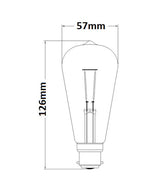 CLA ST57 LED Filament Globes 4W