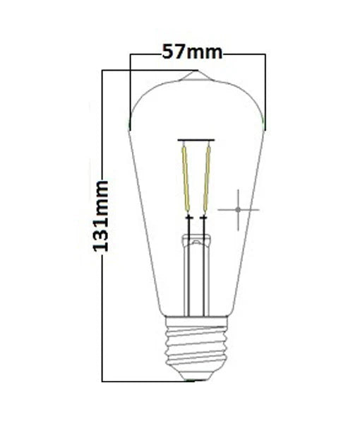 CLA ST57 LED Filament Globes 4W