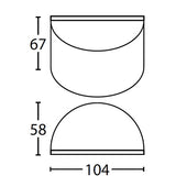CLA STE Exterior 12V Matte Black Curved Surface Mounted Step Wall Lights IP65