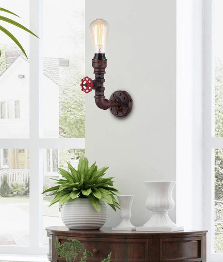 CLA Steam Interior Aged Iron 1xPipe Wall Light