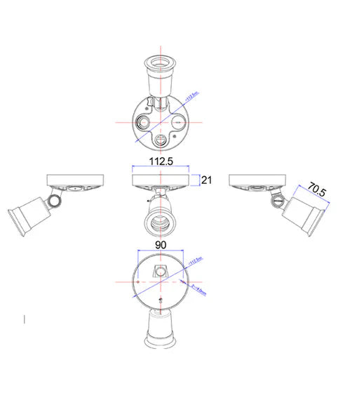 CLA Surface Mounted LED PAR30 Security Lights IP44