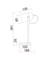 CLA Tazza Ellipse Shade with Antique Brass Highlight Table Lamps
