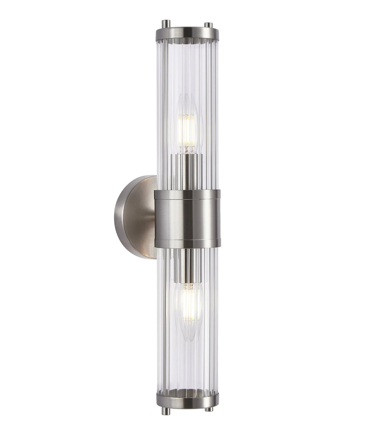 CLA TIEMPO Interior Up/Down Tubular Clear Glass Wall Lights