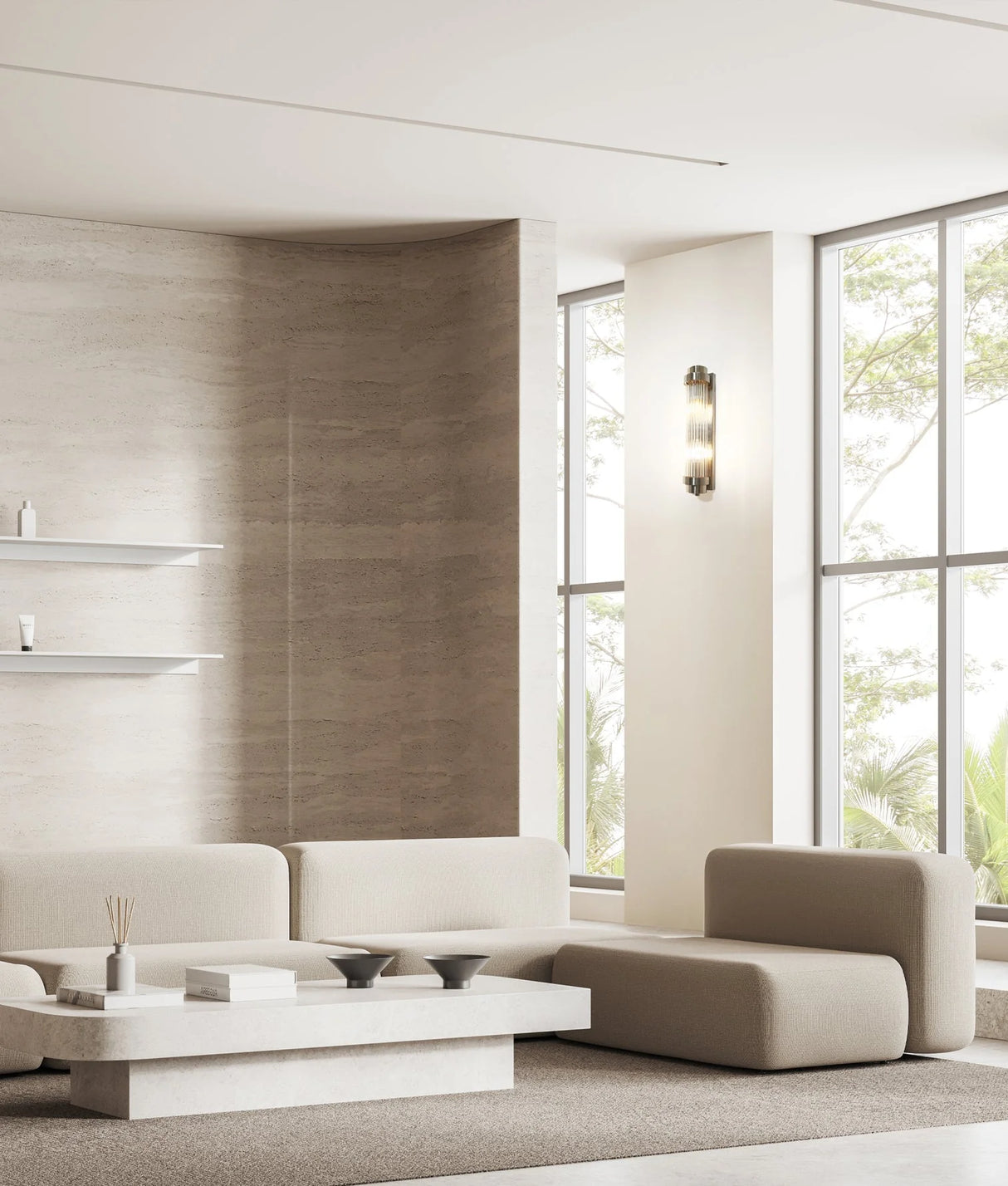 CLA VARILLAS Interior Up/Down Clear Glass Rod Wall Lights