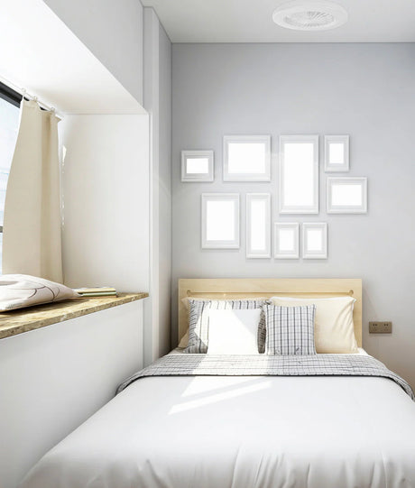 CLA Viftu Interior Low Profile DC Surface Mounted Ceiling Fan with LED Tri-CCT Light