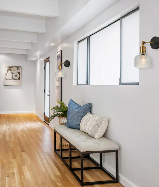 CLA Bell Interior Dome Clear Segmented Glass Wall Light