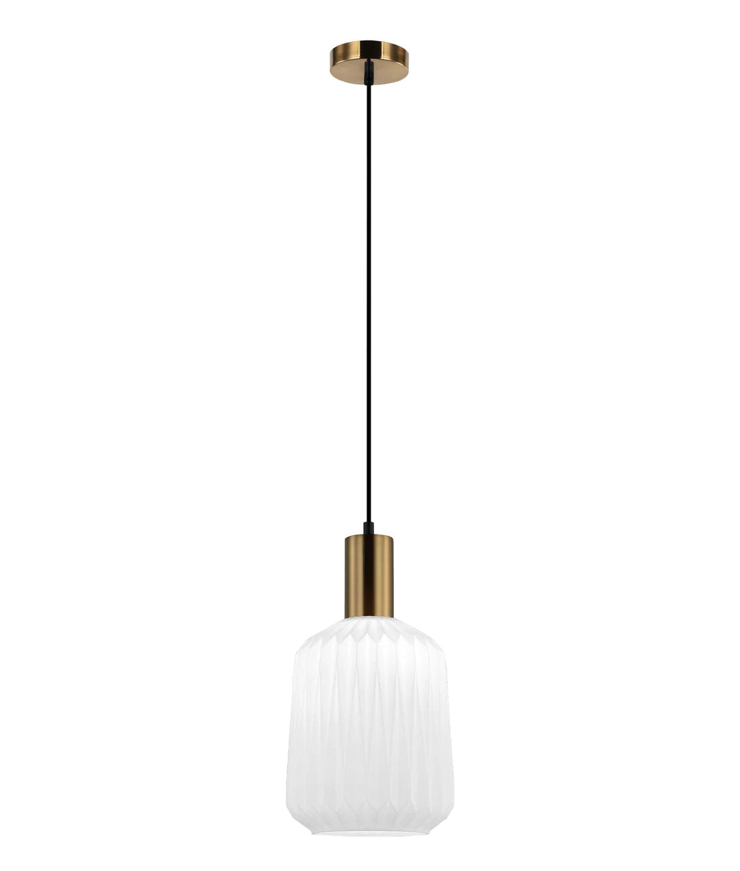 CLA Papel Interior Pleated Opal Jar Glass Pendant Lights