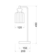 CLA Sino Interior Ellipse Clear Glass Shade Marble Base Table Lamps