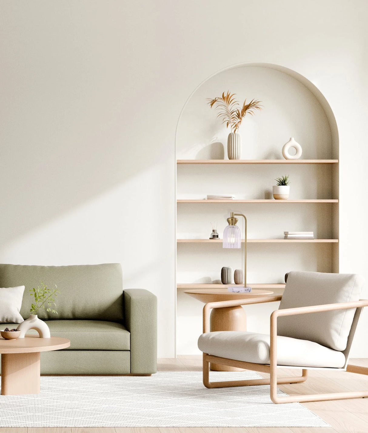 CLA Sino Interior Ellipse Clear Glass Shade Marble Base Table Lamps