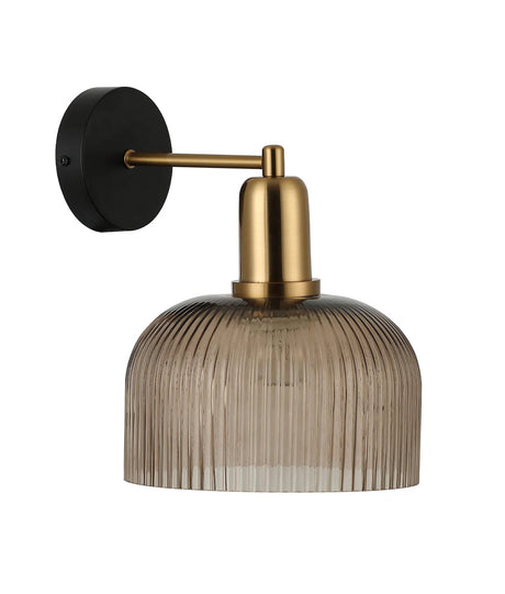 CLA Vintaj Interior Dome Glass with Antique Brass Highlight Wall Lights