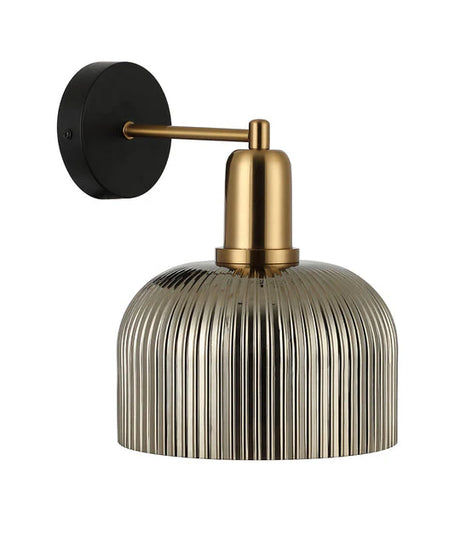 CLA Vintaj Interior Dome Glass with Antique Brass Highlight Wall Lights