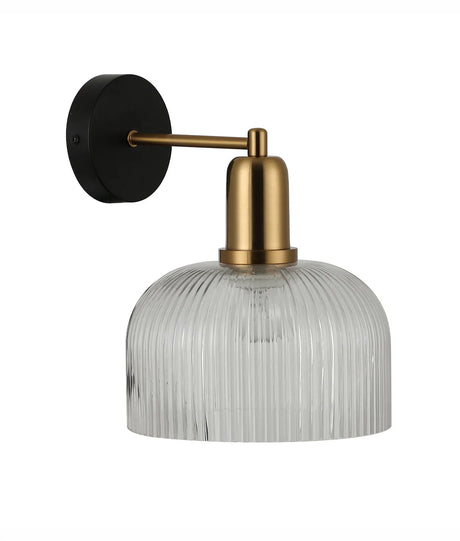 CLA Vintaj Interior Dome Glass with Antique Brass Highlight Wall Lights