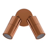 Copper-colored Domus Shadow 2 LED GU10 spotlight for focused lighting on a transparent background