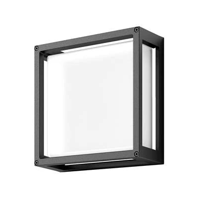 Outdoor Domus YORK-12 LED square wall light for exterior lighting on a white background