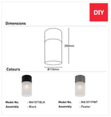 Dimension of a Elegant Mercator Anna batten fix ceiling light for home interiors