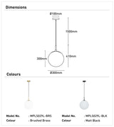 Mercator Preston Single Pendant Light Large