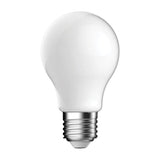 Warm white dimmable GLS 8.5W LED bulb for interiors on a white background