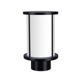 Domus BL-400 black bollard head for outdoor lighting on a transparent background