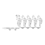 Havit HV1428RGBCW-KIT Spitze Black 5x 3w WIFI RGBCW LED Garden Spike Light Kit