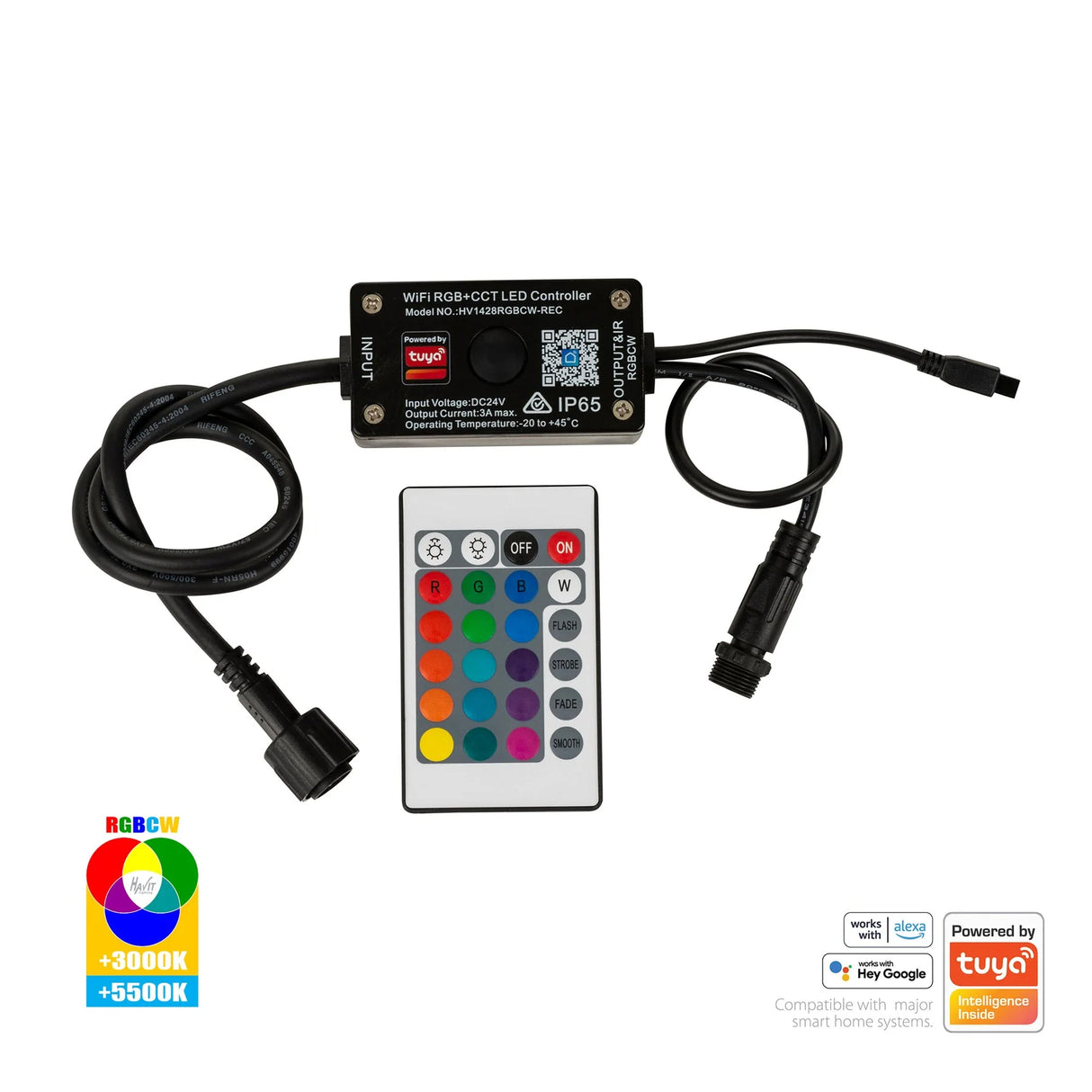 Havit HV1428RGBCW-KIT Spitze Black 5x 3w WIFI RGBCW LED Garden Spike Light Kit