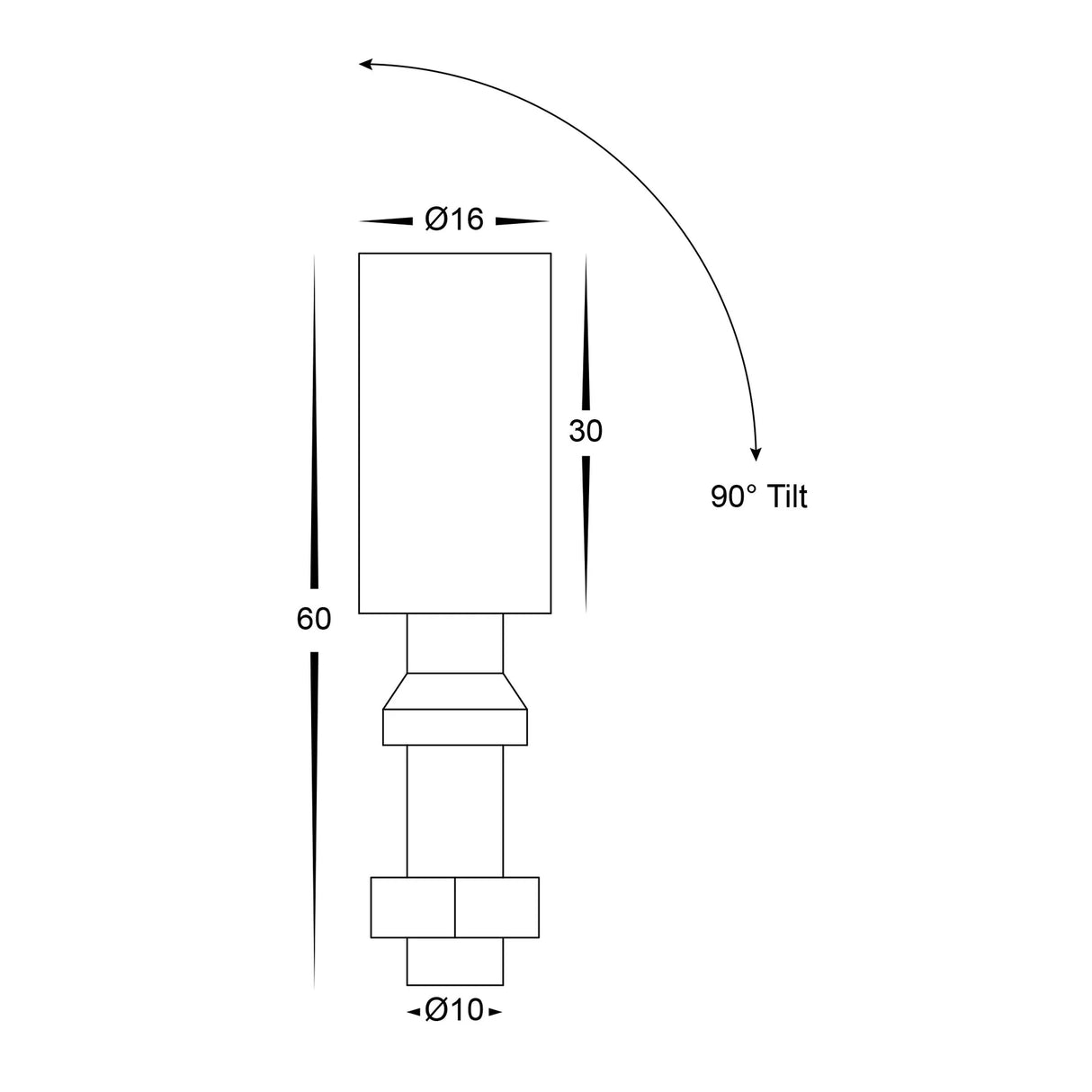 Havit HV1433T Spar Aluminium Spike or Surface Mounted Spot Light