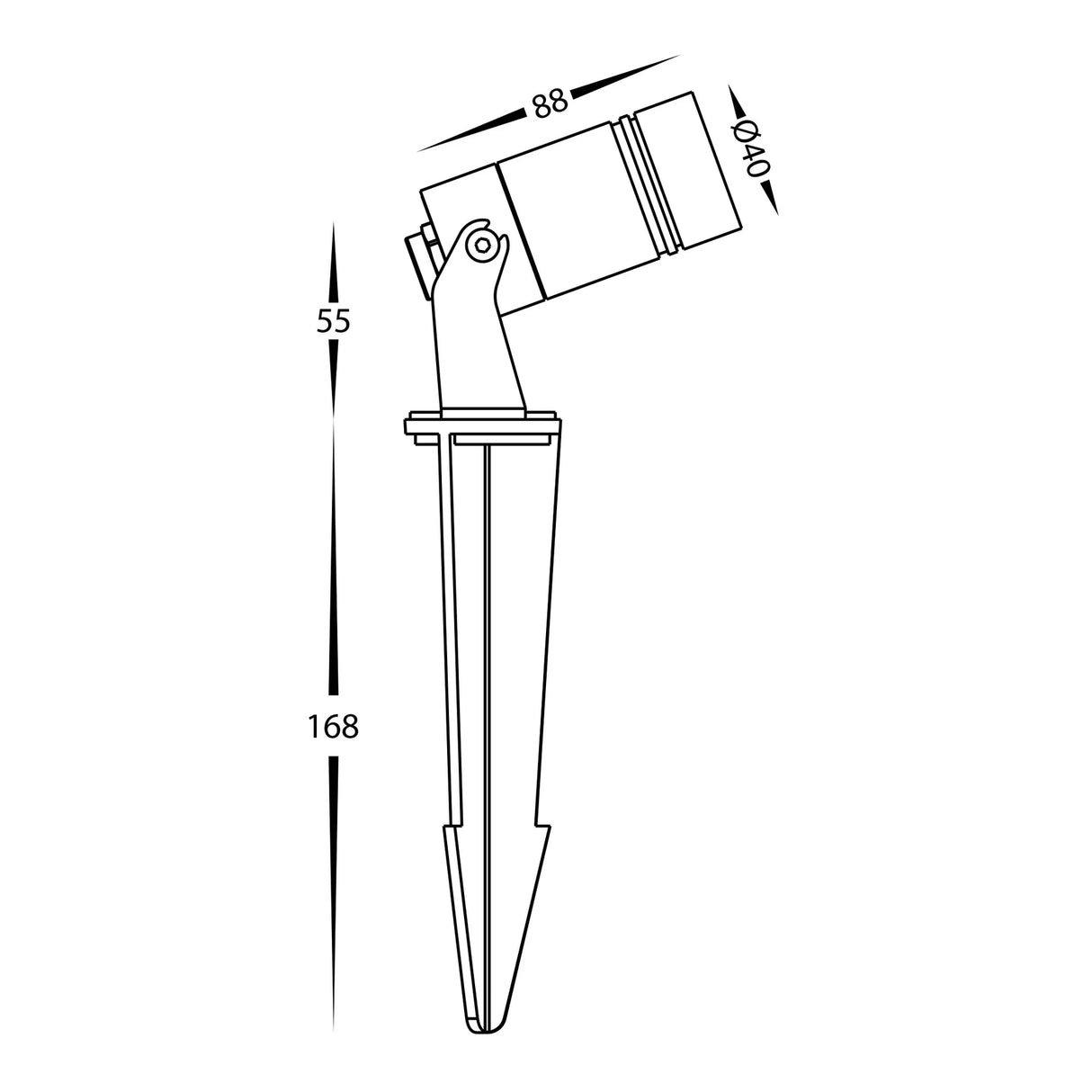 Havit HV1442T Lille Black TRI Colour LED Garden Spot Light