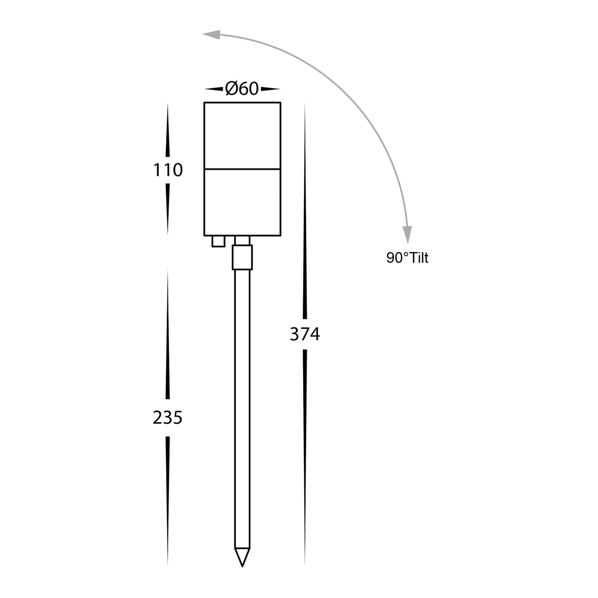 Havit HV1457T Tivah Solid Brass TRI Colour LED Garden Spike Light