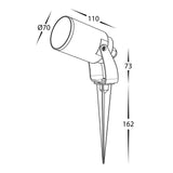 Havit HV1482T-BLK Niso Polycarbonate Black 5w LED Garden Spike Light