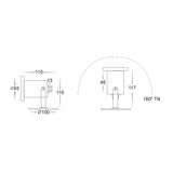 Havit HV1491T-BR Onder Solid Brass TRI Colour LED Pond Light