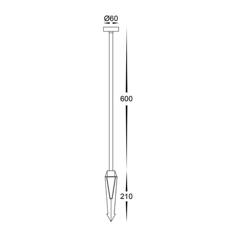 Havit HV1511T-BLK-24V Vertex Aluminium Black LED Bollard Spike Light