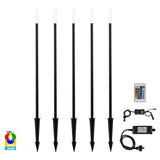 Havit HV1514RGBCW-BLK-KIT Drique Aluminium Black RGBCW 5 Light LED Bollard Spike Light Kit