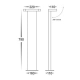 Havit HV1634T-BLK-240V Locu Black Single Adjustable LED Bollard Light