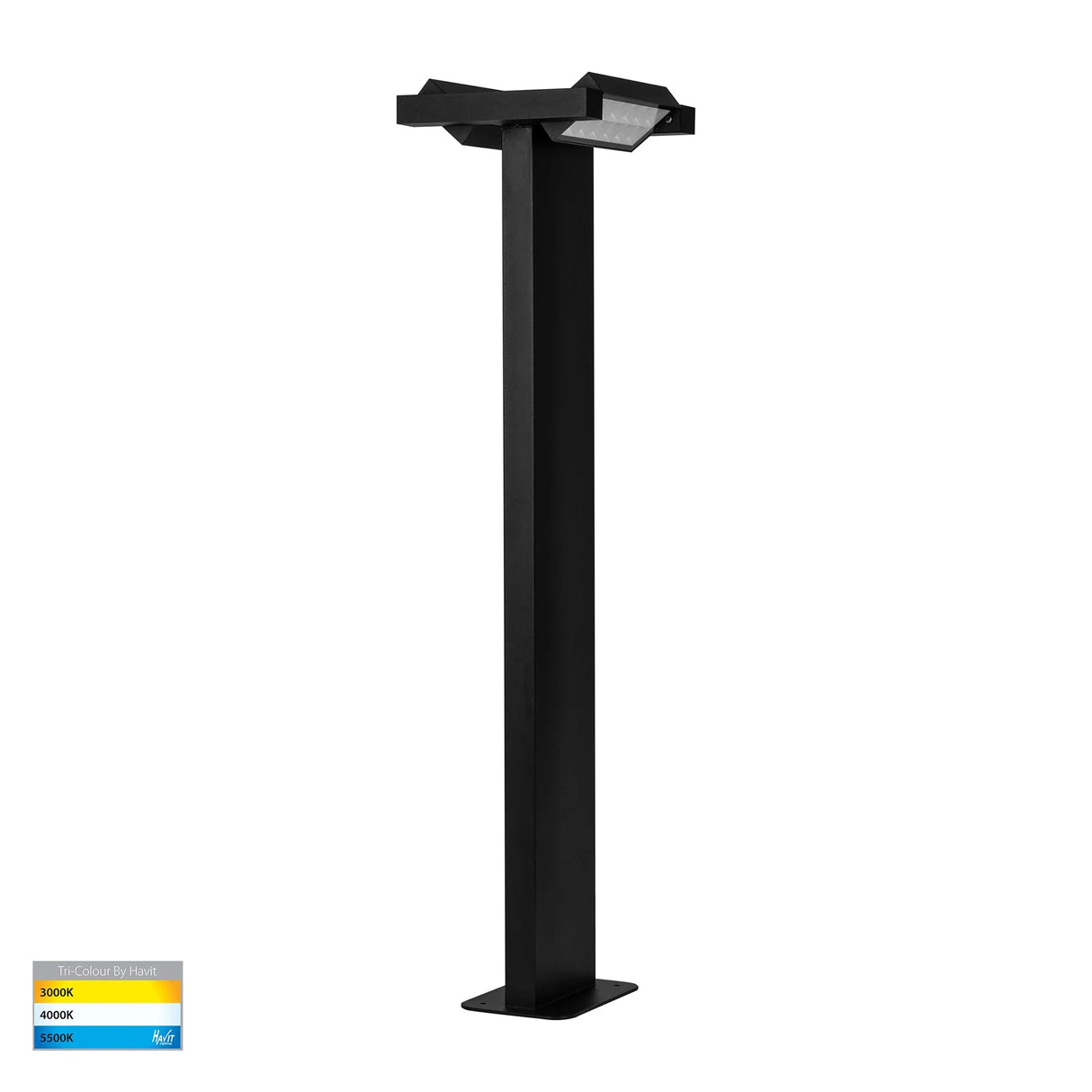 Havit HV1635T-BLK-240V Locu Black Double Adjustable LED Bollard Light