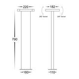 Havit HV1635T-BLK-240V Locu Black Double Adjustable LED Bollard Light