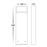 Havit HV1636T-BLK-240V Cadrado Black LED Bollard Light