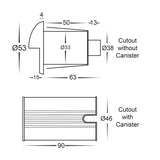 Havit HV2891T-12V Mini Ollo LED Step Light with Eyelid