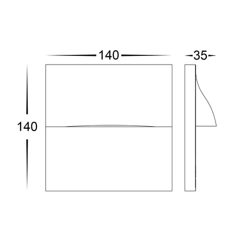 Havit HV3228T-WHT Lisca Aluminium White Square LED Wall Light