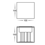 Havit HV3611T-BLK Celes Polycarbonate Black Square Up & Down Wall Light