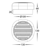 Havit HV3619W-BLK Lasi Aluminium Black Wall Light