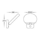 Havit HV36724-BLK Solarni Polycarbonate Black Solar Wall Light