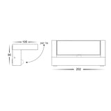 Havit HV3732T-BLK-PIR Locu Aluminium Black Adjustable 24w LED Floodlight with Sensor