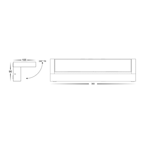 Havit HV3733T-BLK Locu Aluminium Black 36w Adjustable LED Floodlight