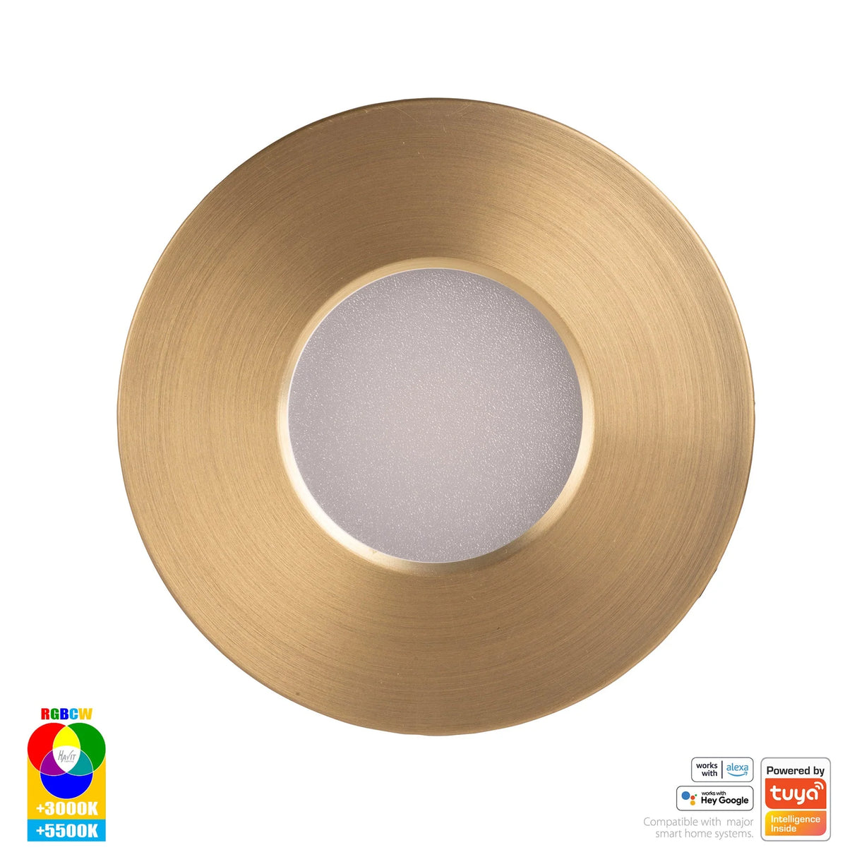 Havit HV5511RGBCW-BR Prime Brass Coloured Fixed RGBCW WIFI LED Downlight