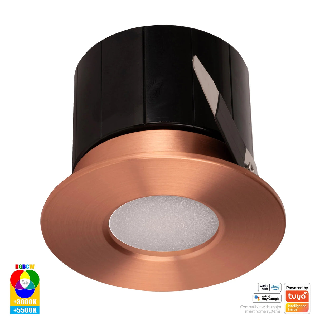 Havit HV5511RGBCW-CP Prime Copper Coloured Fixed RGBCW WIFI LED Downlight