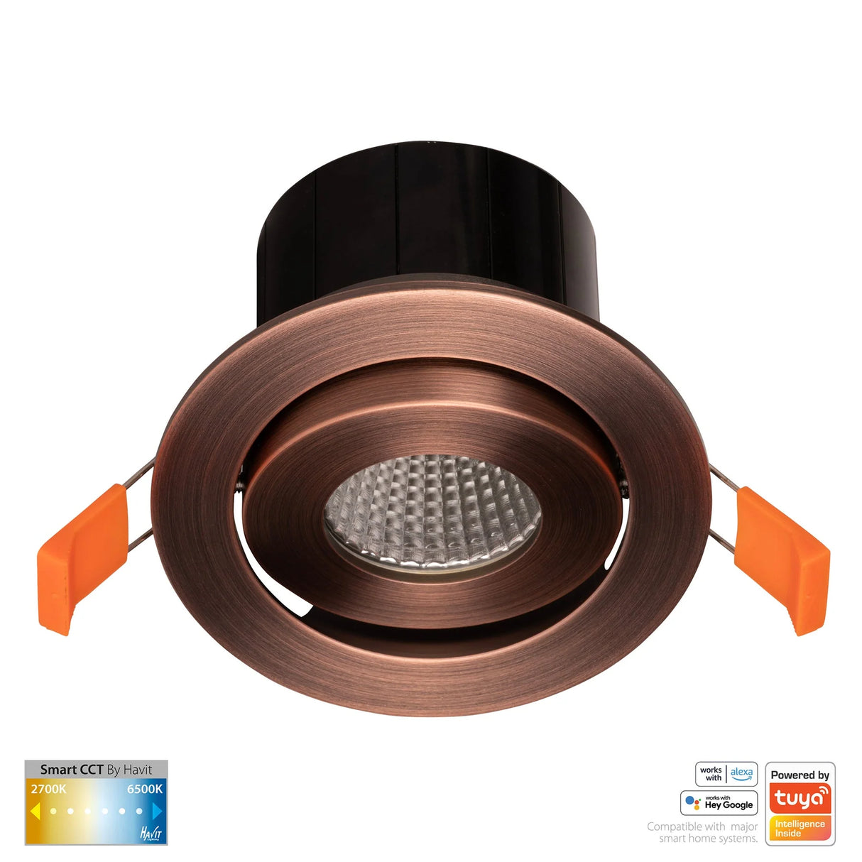 Havit HV5512CCT-AB Prime Antique Brass Tilt CCT WIFI LED Downlight
